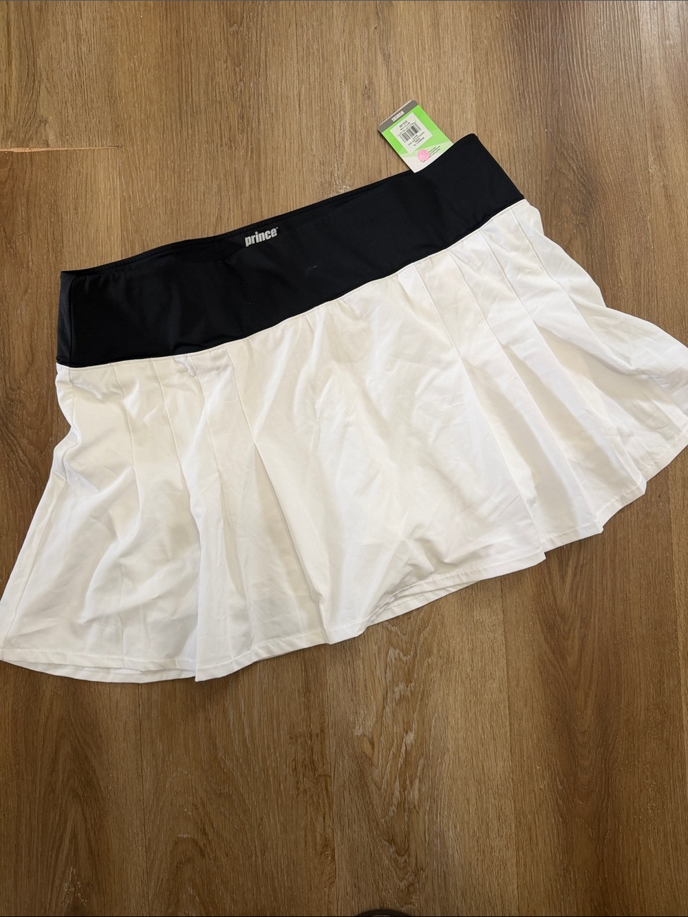 Prince White Skater Tennis Skirt with Black Waistband